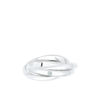 Abbildung von Elli DIAMONDS Ring Damen Verlobungsring Diamant 0.03 ct. in 925 Sterling Silber