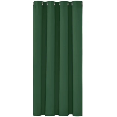 Abbildung von Deconovo Verdunkelungsgardinen mit Ösen Blickdichte Vorhänge Wohnzimmer Dicke Thermogardine Kälteschutz warm Hitzeschutz, 138x132 cm(HöhexBreite), Waldgrün, 1 Stück