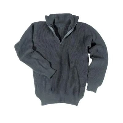 Abbildung von Mil Tec Unisex Troyer Pullover, Schwarz, 48