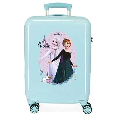 Abbildung von Disney Frozen Arendelle Is Home Kabinentrolley Blau 38 x 55 20 cm Hartschale ABS Kombinationsverschluss seitlich 34 l 2,66 kgs 4 Doppelrollen Handgepäck
