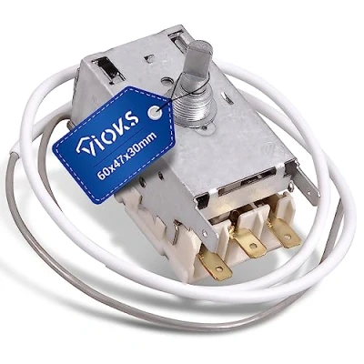 Abbildung von VIOKS Thermostat wie Ranco K59 L2677 Ersatz für L2622 Liebherr 6151097 Kühlschrank 600mm Kapillarrohr 3 x 4,8 mm AMP