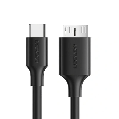 Abbildung von UGREEN USB C auf 3.0 Micro B Kabel, schnelles Laden und Synchronisieren von Daten, kompatibel mit Samsung Galaxy S5 Note 3, Seagate, WD, Toshiba, Externe Festplatte, Kamera, 91 cm
