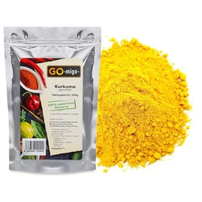 Abbildung von 0,5kg Kurkuma Pulver Gelbwurz gemahlen Curcumin Top Qualität 500g