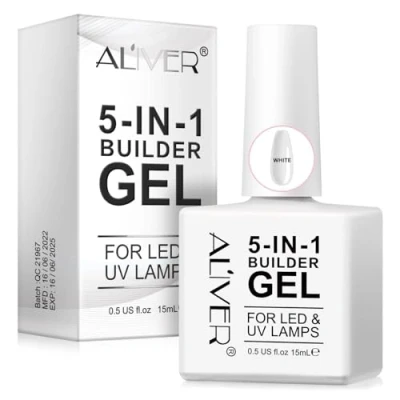 Abbildung von ALIVER Gel Nagellack Nagelaufbau 5 in 1 Stärkendes Builder Nail UV LED 3 Farben