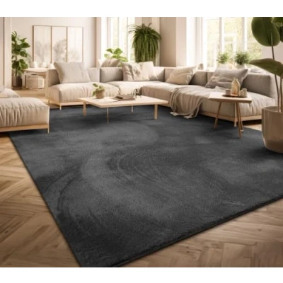 Abbildung von TT Home Teppich Andalucia 100, rechteckig, Höhe: 14 mm, Wohnzimmer Kurzflor Einfarbig Modernes Design Waschbar