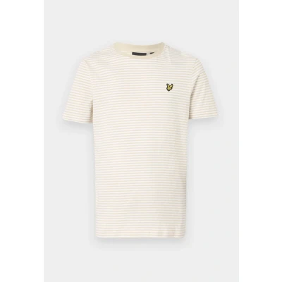 Abbildung von Lyle &amp; Scott Blend Breton Stripe Tshirt print, Herren, Größe: Large, Luna/white