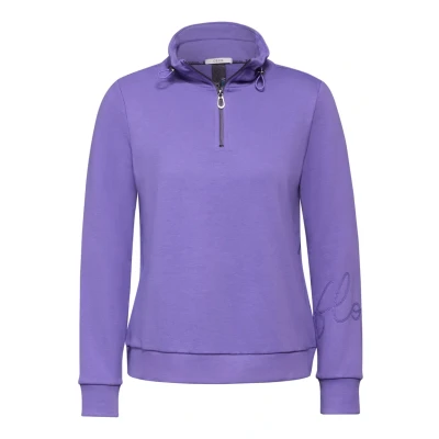 Abbildung von Cecil MIT Stickerei Sweatshirt, Damen, Größe: XL, Lila