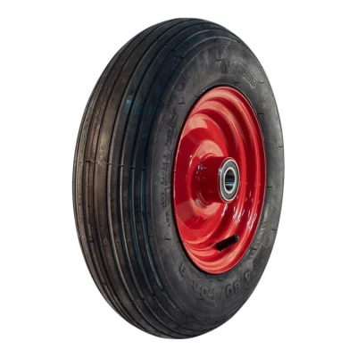 Abbildung von 4.00 8 Schubkarrenrad Luftreifen mit Stahlfelge 220 kg maximale Belastung inklusive Kugellager 25 mm Achsloch Aanhangwagendirect