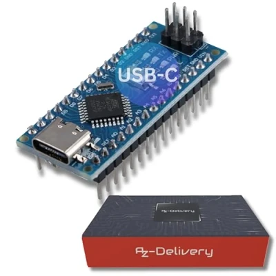 Abbildung von AZDelivery 1 x AZ Nano V3 Board mit USB C Anschluss Atmega328 CH340 fertig verlötete, verbesserte Version inklusive E Book!
