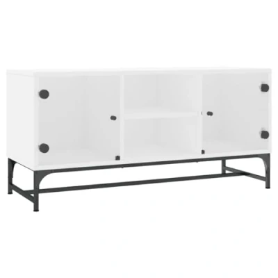 Abbildung von vidaXL TV Schrank mit Glastüren Weiß 102x37x50 cm (1 St)