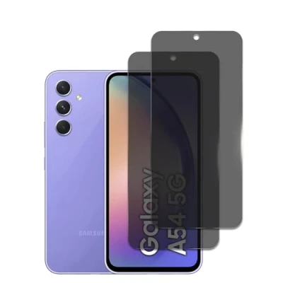 Abbildung von 2 Stück Schutzfolie für Samsung Galaxy A54, 3D Gebogene vollständige Abdeckung Schutzglas Folie, Anti Kratzer, Öl, Bläschen, Einfache Installation