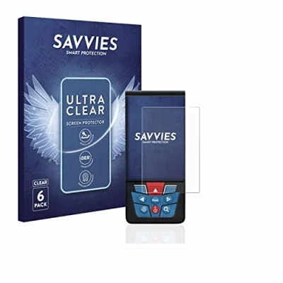 Abbildung von Savvies 6 Stück Schutzfolie für Bosch GLM 150 27c Displayschutz Folie Ultra Transparent