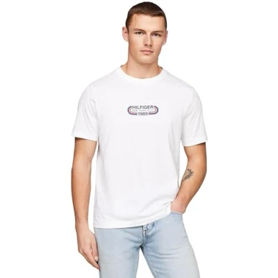 Abbildung von Tommy Hilfiger Track Graphic TEE Tshirt print, Herren, Größe: XXL, White