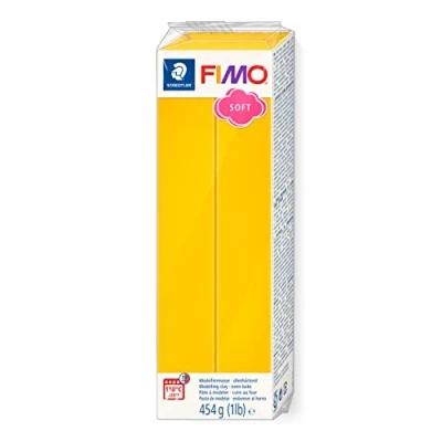 Abbildung von Staedtler Modelliermasse Fimo soft Kunststoff 454g sonnengelb Großbloc