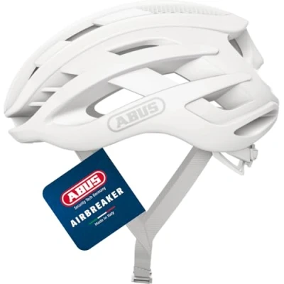 Abbildung von ABUS Rennradhelm AirBreaker High End Fahrradhelm für den professionellen Radsport Jugendliche und Erwachsene Helm Damen Herren Pure White, Größe M
