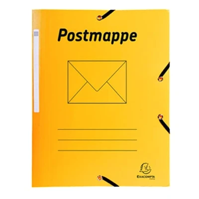 Abbildung von Exacompta Postmappe A4 mit Gummizug PP gelb