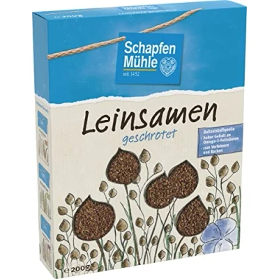 Abbildung von Schapfen Mühle Leinsamen geschrotet, 200 g Packung
