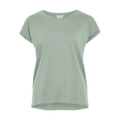 Abbildung von Vila Rundhalsshirt VIDREAMERS NEW PURE T SHIRT/SU NOOS Basic Damen Shirt mit Rundhalsausschnitt und umgeschlagenen Ärmeln