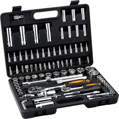Abbildung von Hi Q Tools Steckschlüsselsatz 94 teilig &quot;Zoll&quot;
