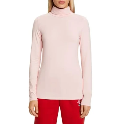 Abbildung von Esprit ROLL NECK Langarmshirt, Damen, Größe: 34, Pastel pink