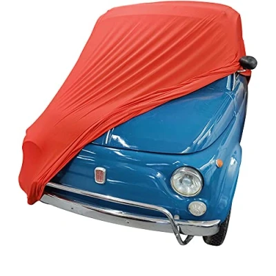 Abbildung von Star Cover Indoor Autoabdeckung kompatibel mit FIAT 500 SUPER Soft Stretch