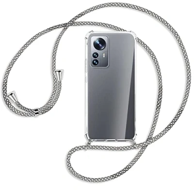 Abbildung von mtb more energy® Handykette kompatibel mit Xiaomi 12 Pro (6.73&#039;&#039;) Fancy Fishnet Smartphone Hülle zum Umhängen Anti Shock Full TPU Case