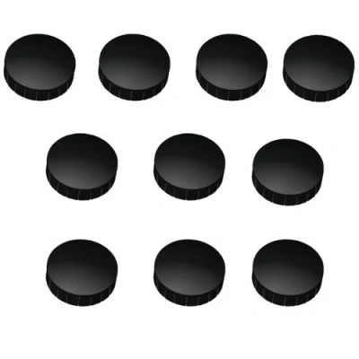 Abbildung von 10x Magnete, Schwarz Ø 24mm, Haftmagnete für Whiteboard, Kühlschrankmagnet, Magnettafel, Magnetwand, Magnet Rund