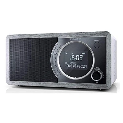 Abbildung von SHARP DR450 Digitalradio (DAB/DAB+/FM mit RDS, Bluetooth, Wecker Funktionen, 6 Watt), grau
