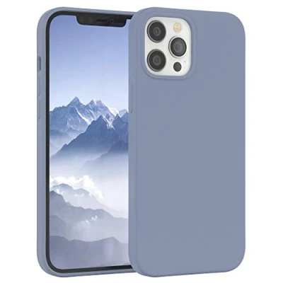 Abbildung von EAZY Case Silikon Hülle für iPhone 12 Pro Max weich stoßfeste Schutzhülle mit Kameraschutz Handyhülle Silikonhülle Dünn Premium Schutz TPU Cover Phone in Hellblau