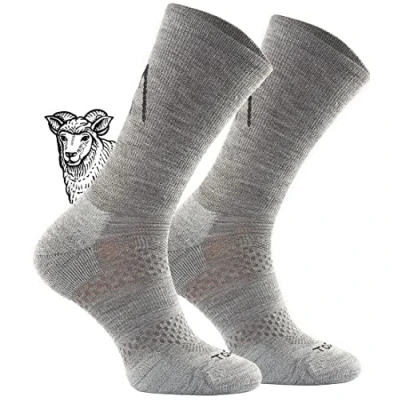Abbildung von TODO BP LIGHT Dünn Merino Wandersocken für Herren, Damen,Trekking Socken, Atmungsaktiv, 34% Merinowolle Blend Funktionssocken, Outdoor (43 46, 2xGrau Grau)