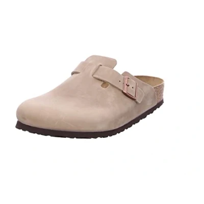 Abbildung von Birkenstock Pantolette flach, Herren, Größe: 39, Beige Schuhe