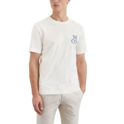 Abbildung von Marc O&#039;Polo Short Sleeve CREW NECK Artwork ON Chest Tshirt print, Herren, Größe: Large, Egg white
