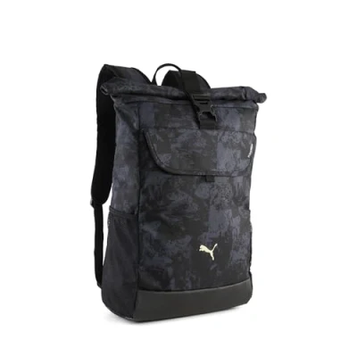Abbildung von Puma 26 L Rolltop Tagesrucksack, Größe: One Size, Black aop
