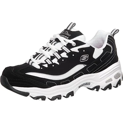 Abbildung von Skechers Sport D&#039;LITES Sneaker low, Damen, Größe: 37.5, Black/white/silver Schuhe