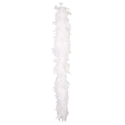 Abbildung von Boland Kostüm Federboa Unifarben 180 cm 50g, Weiß