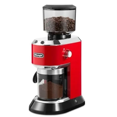 Abbildung von DeLonghi Kaffeemühle &quot;Dedica KG520.R&quot;, 150 W, Kegelmahlwerk, 350 g Bohnenbehälter
