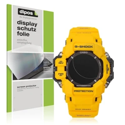 Abbildung von dipos I 6x Schutzfolie matt passend für Casio G Shock GPR H1000 Folie Displayschutzfolie, Ultra Dünn, Case Friendly, Fingerprint Kompatibel