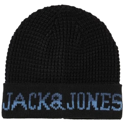Abbildung von JACK &amp; JONES Herren JACWAFFLE Beanie Mütze, Black, ONE Size