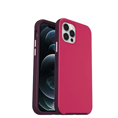 Abbildung von OtterBox Slim Serie Hülle für iPhone 12 / Pro mit MagSafe, stoßfest, sturzsicher, ultraschlank, dünne schützende Hülle, getestet nach Militärstandard, Rosa/Lila
