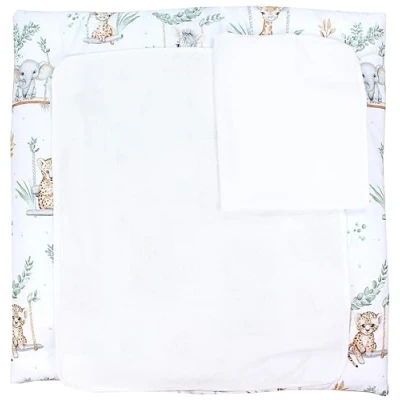 Abbildung von TupTam Baby Wickelauflage inkl. 2 Frotteebezügen ANK019, Farbe: Safari Schaukel Grün, Größe: 76 x cm