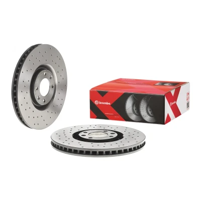 Abbildung von BREMBO XTRA LINE 09.A829.2X Bremsscheibe 340 30 4 gelocht/innenbel. beschichtet hochgekohlt mit Schrauben PEUGEOT: 308 I Schrägheck, CC