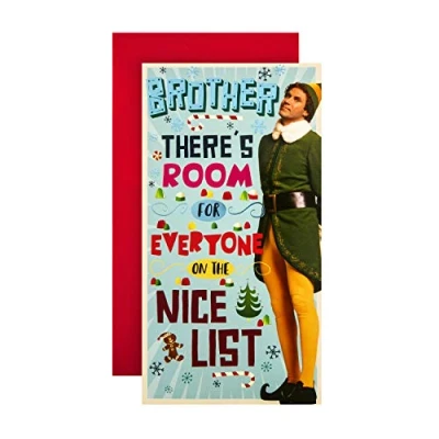 Abbildung von Hallmark Weihnachtskarte für Bruder lustiges Elfen Design