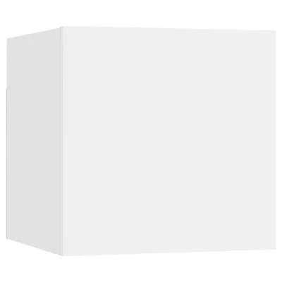 Abbildung von vidaXL TV Wandschrank Wohnwand Anbauwand Schrankwand HiFi Schrank Hängeschrank Fernsehwand Fernsehschrank Wohnzimmer Weiß 30,5x30x30cm