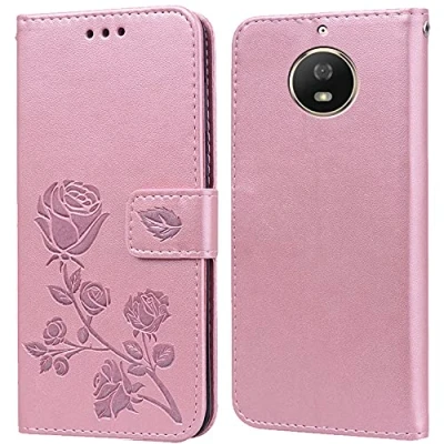 Abbildung von PKQTOP Hülle für Motorola Moto G5S Handyhülle,Klappbar Tasche Case,Standfunktion,Kartenfach,Silikon Bumper,Stoßfeste Schutzhülle Cover G5S(5.2&quot;)