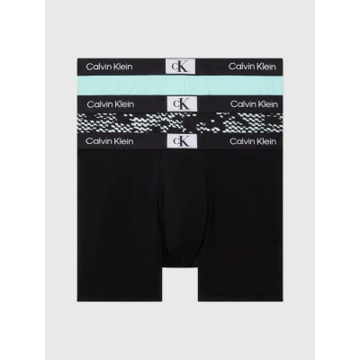 Abbildung von Calvin Klein Underwear 3 PACK Panties, Herren, Größe: Small, Black print blue