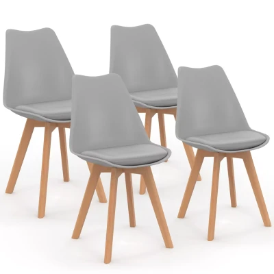Abbildung von Skandinavische Stühle in Grau mit Kissen IDMarket