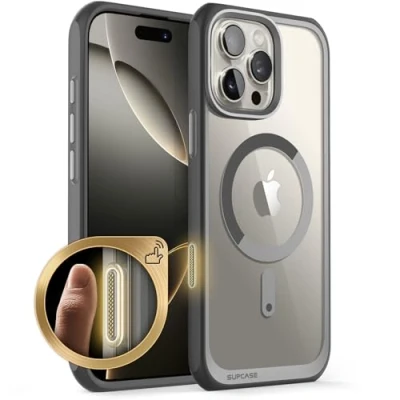 Abbildung von SupCase für iPhone 16 Pro Hülle 6.3&#039;&#039; Kompatibel mit MagSafe Slim Handyhülle Dünn Case Durchsichtig Schutzhülle Backcover [Unicorn Beetle Mag] Handy 2024 (Grau)