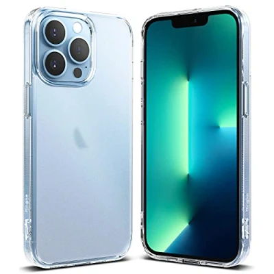 Abbildung von Ringke Fusion Kompatibel mit iPhone 13 Pro Max Hülle Anti Fingerabdruck Matt Rückseite Satin Textur Case Matte Clear
