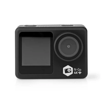 Abbildung von Nedis Action Cam 4K@30fps 16 MPixel Wasserdicht bis: 30.0 m 90 min Wi Fi App erhältlich für: Android™ / IOS Inkl. Halterung Schwarz