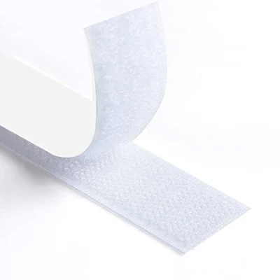 Abbildung von Romon Klettverschluss Selbstklebend, 5M Klettband Selbstklebend Extra Stark Doppelseitig Klebende 16mm Breit Selbstklebendes Klebepad Enthält Flauschband und Hakenband Weiß